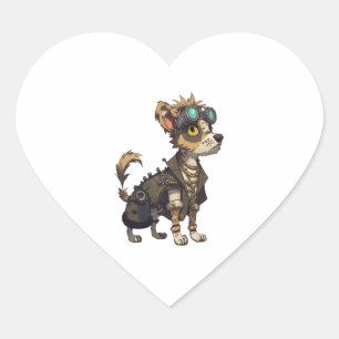 Adventure Dog Heart Sticker