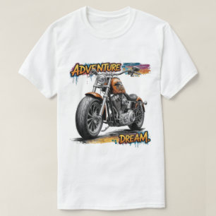 Adventure Dream Ride – Vintage Chopper Motorcycle T-Shirt