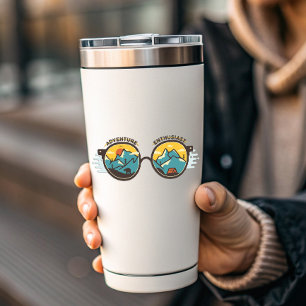 Adventure Enthusiast Sunglasses Die-Cut Sticker