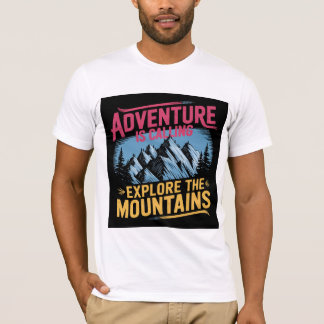 Adventure Explore the Mountains Design T-Shirt