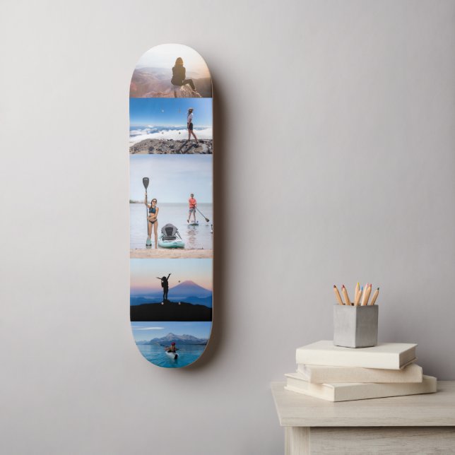 Adventure Five Photo Collage Create Your Own Skateboard (Wall Art)
