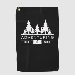 Adventure Forest Pines Free and Wild Nature Design Golf Towel