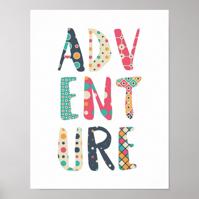 Adventure | Fun Pattern Poster (Front)