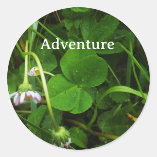 Adventure Happy Holder Classic Round Sticker