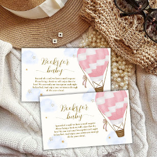 Adventure Hot Air Balloon Books For Baby Shower Enclosure Card