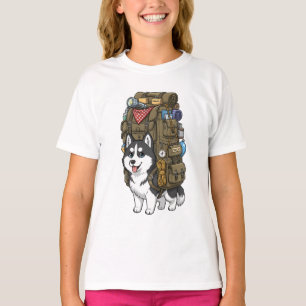 Adventure Husky Backpack Kids T-Shirt