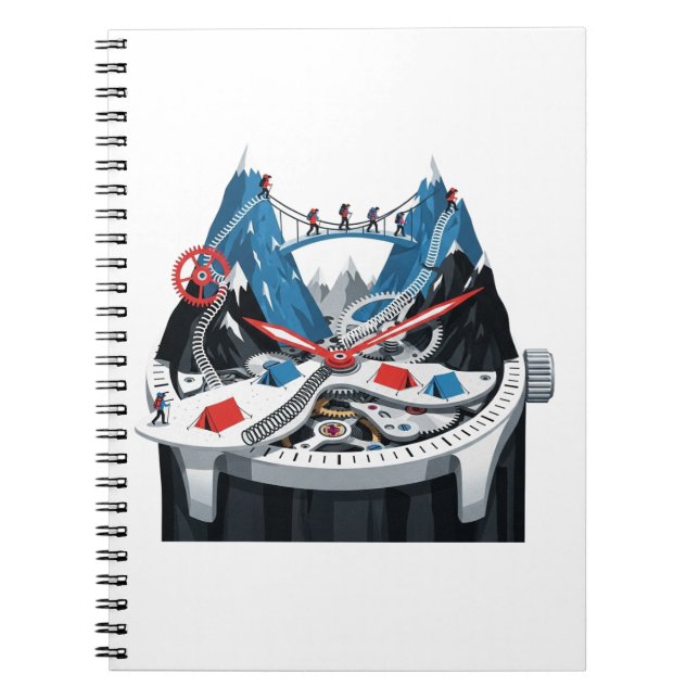 Adventure in Time Mountain Clock Notebook (Front)
