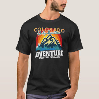 Adventure Is Calling Colorado Big Sky Hiking Mount T-Shirt