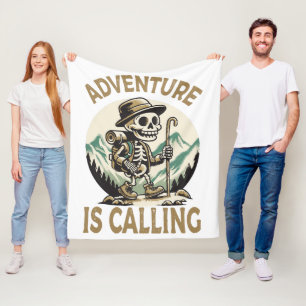 Adventure is calling fleece blanket
