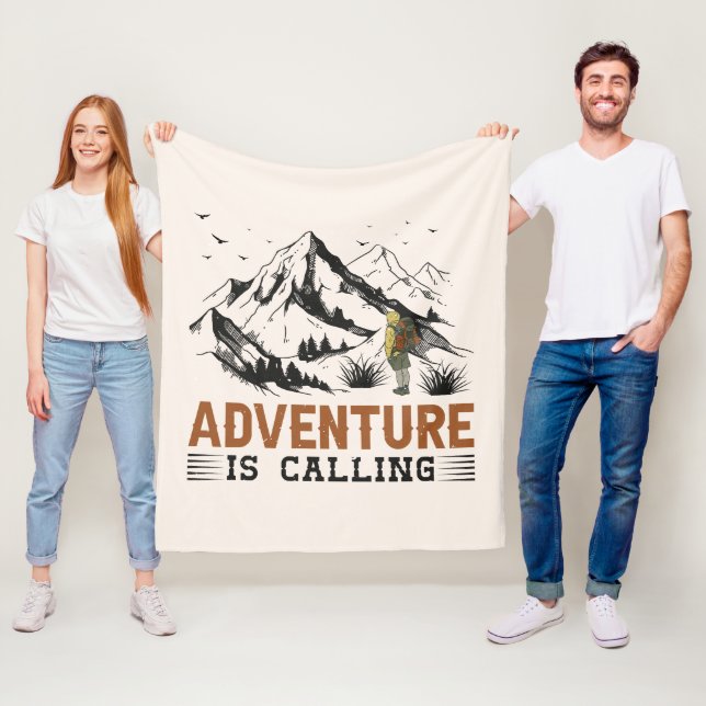 Adventure Is Calling Fleece Blanket (In Situ)