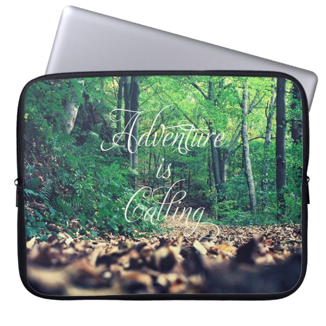 Adventure is calling laptop sleeve (Front)