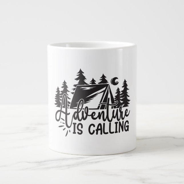 Adventure Is Calling Large Coffee Mug (Front)