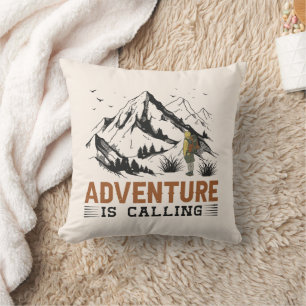Adventure Is Calling Throw Pillows