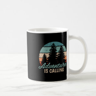 Adventure Is Calling Travel Mountain Hiking Hiker  Coffee Mug