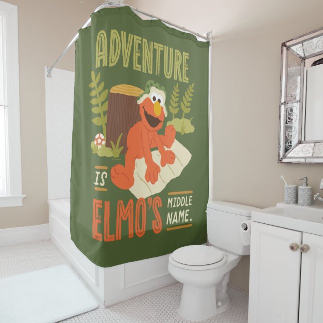 Adventure is Elmo's Middle Name Shower Curtain (In Situ)