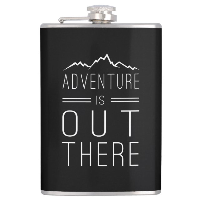 Adventure is Out There Hip Flask (Front)