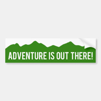Adventure Is Out There! Mountains Bumper Sticker