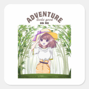 Adventure Looks Good on Me – Camping Square Sticker