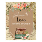 Adventure Map Bridal Shower Welcome Sign