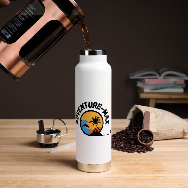 Adventure-MAX Logo Coffee Mug (No Text) Water Bottle (Coffee (Rotated))