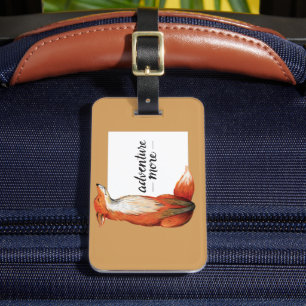 Adventure More Watercolor Fox Luggage Tag