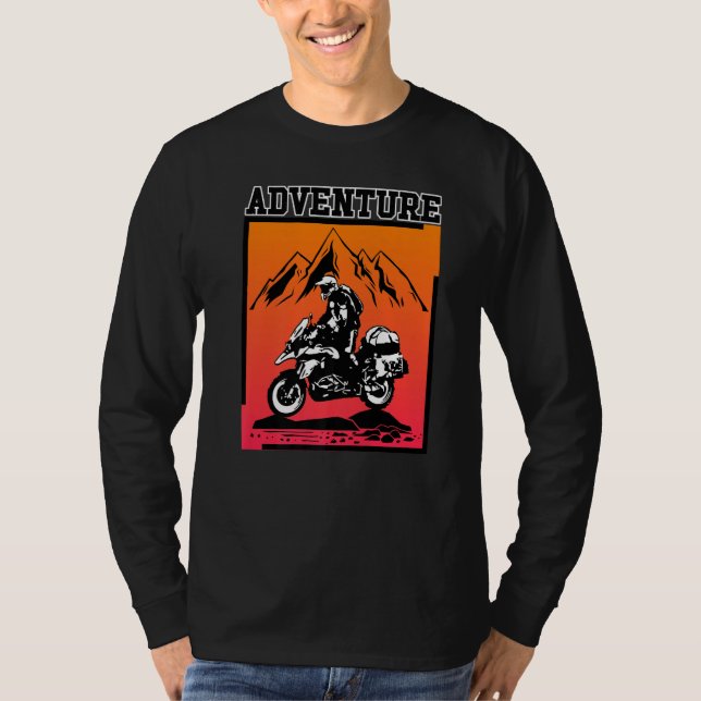 Adventure Motorcycle Biker Off Road Rider Motorbik T-Shirt (Front)