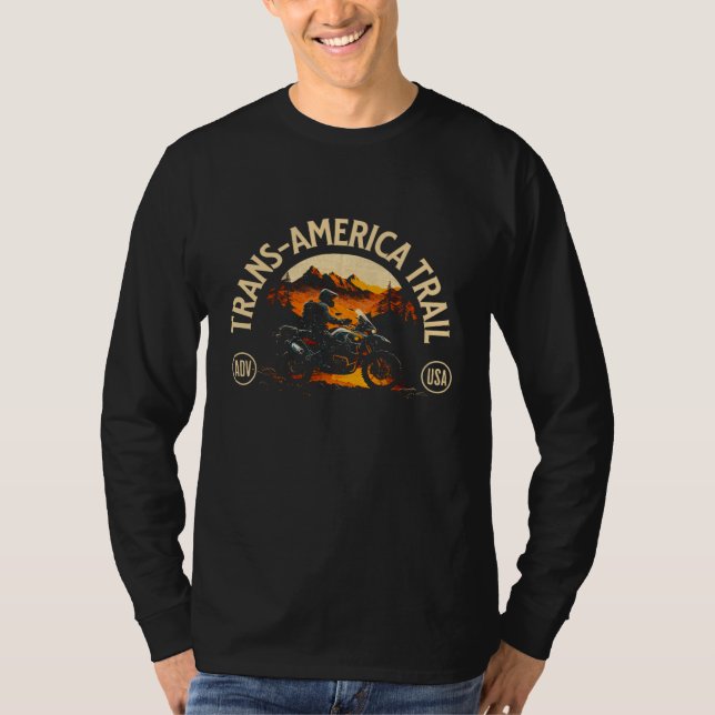 Adventure Motorcycle Gear Trans America Trail  2 T-Shirt (Front)