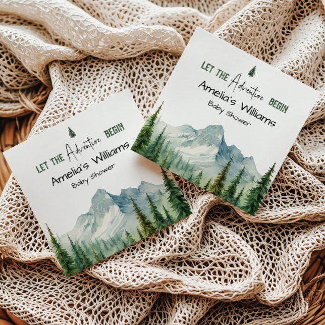 Adventure Mountain Baby Shower Napkins (Creator Uploaded)