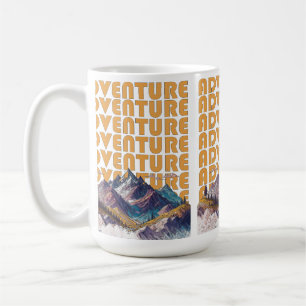 Adventure mountain design coffee mug