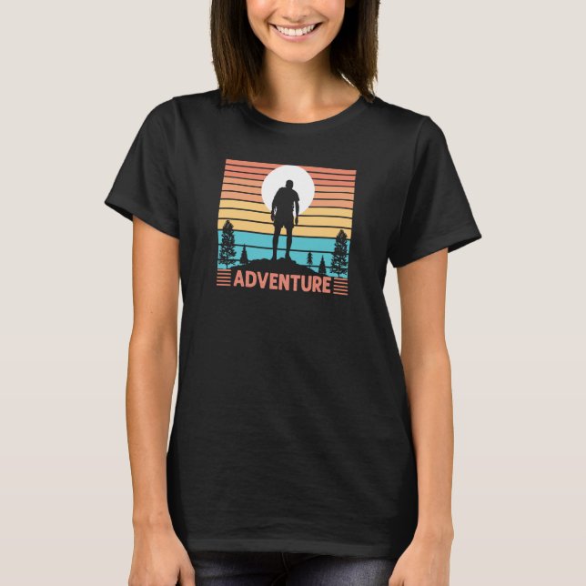 Adventure Mountain & Lake Hiking & Exploring Man S T-Shirt (Front)