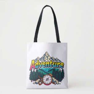 Adventure Mountain – Outdoor Hiking Nature Design Tote Bag