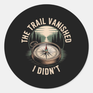 Adventure Mountain Range Peaks Explorer Climbing V Classic Round Sticker