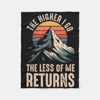Adventure Mountain Range Vintage Climbing Peaks Ex Fleece Blanket