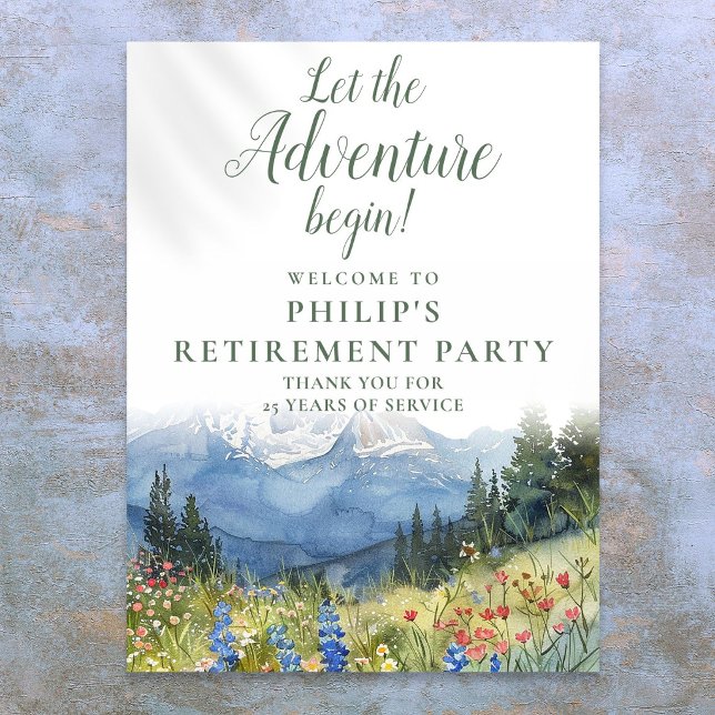 Adventure Mountain Retirement Party Welcome Sign (Adventure Mountain Retirement Party Welcome Sign)
