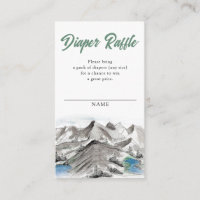 Adventure Mountains Baby Shower Diaper Raffle