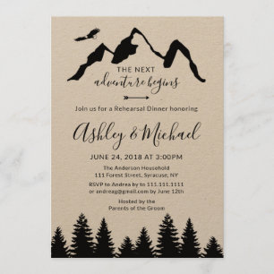 Adventure Mountains Rehearsal Dinner Invitation