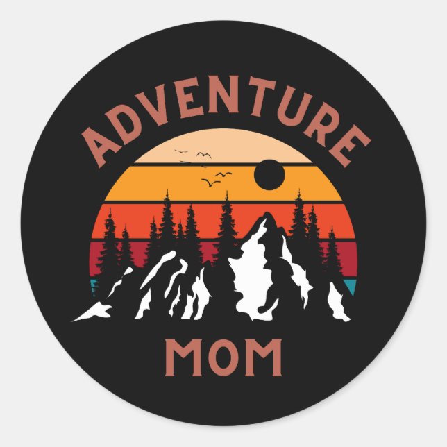 Adventure Mum Classic Round Sticker (Front)