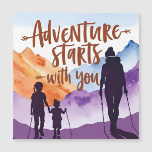 "Adventure Mum & Kids – Hiking Bond Art"