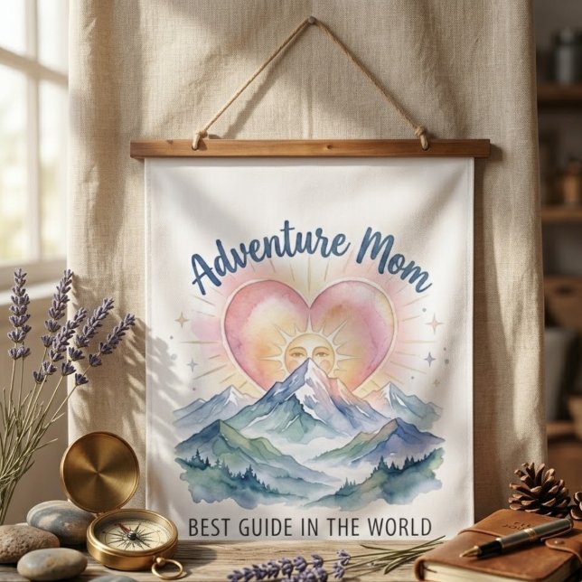 Adventure Mum Mountain Wall Tapestry (Creator Uploaded)