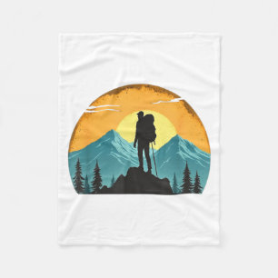Adventure Nature Camping Mountain Hiking Lovers Fleece Blanket