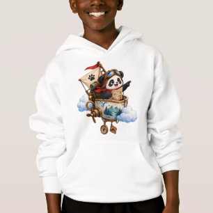 Adventure Panda Airship Cute Steampunk Panda Hoodi