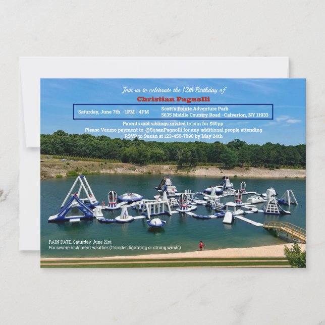 Adventure Park / Water Park Invitation (Front)