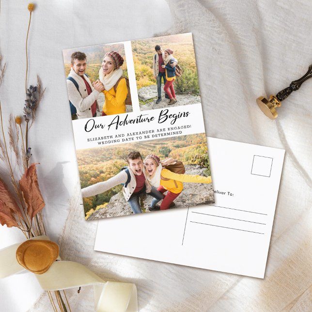 Adventure Photo Engagement Announcement Postcard (Creator Uploaded)