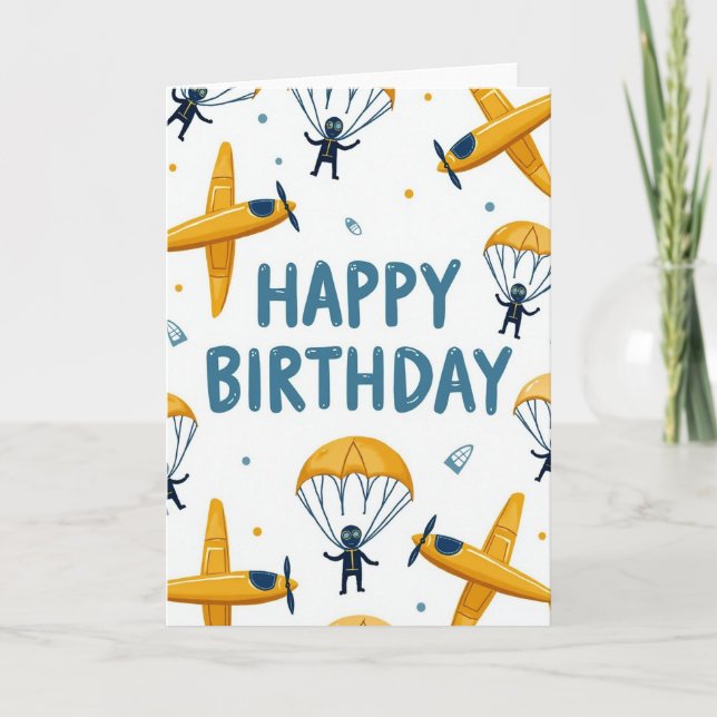 Adventure Plane Birthday Card (Front)
