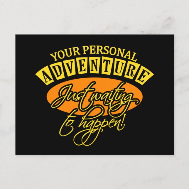 ADVENTURE postcard - customisable (Front)