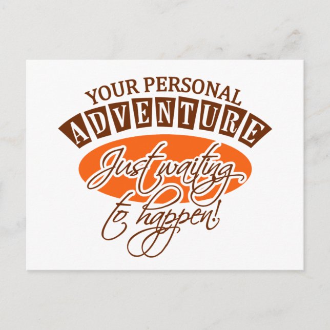 ADVENTURE postcard - customisable (Front)