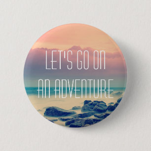 Adventure print 6 cm round badge