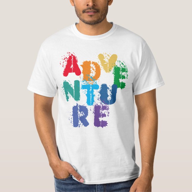 ADVENTURE Rainbow Lettering  T-Shirt (Front)