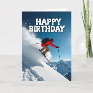 Adventure Ski Birthday Card