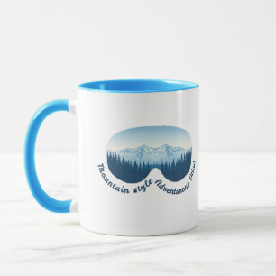 Adventure Ski Goggle Mountain Reflection Mug